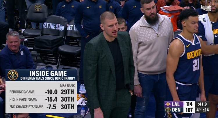 BBIN官网-约老师缺阵后 掘金场均二次得分&amp;内线得分联盟垫底 场均篮板倒二